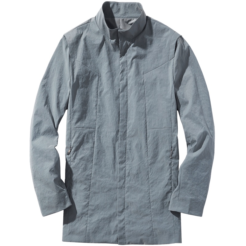 千纸鹤男装立领风衣2019春季男士韩版休闲中长款外套男38016