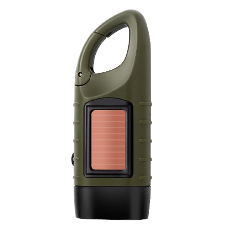 定制多功能手摇式小手电筒古达太阳能充电便携家用野外应急自发电照明灯