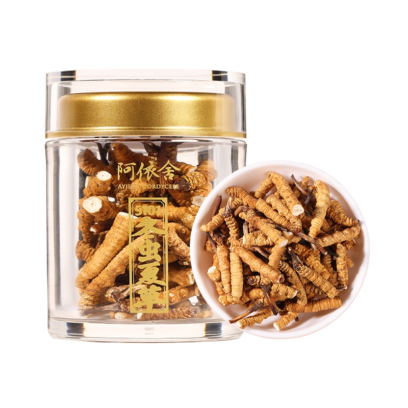 阿依舍冬虫夏草虫草断草正品干货断虫草10克罐装