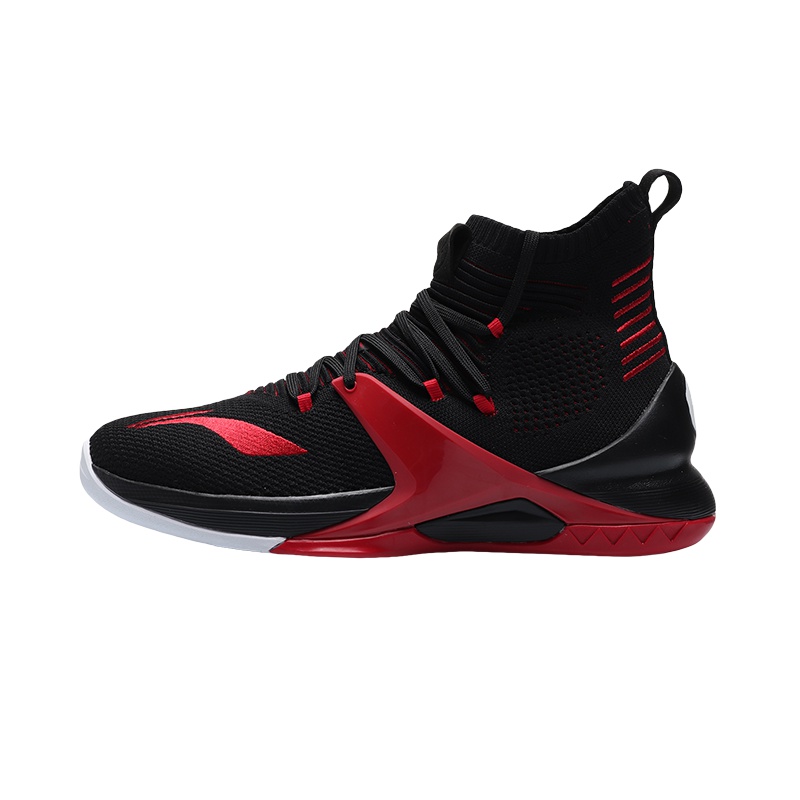 李宁 2019新品 男款篮球鞋ABAP057一体织透气高帮鞋