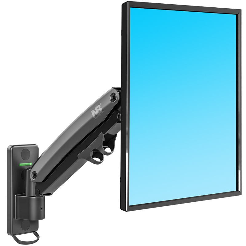 NB 27-45英寸 液晶电脑支架气压支架大屏幕壁挂显示器架子旋转功能架医学监控台机器工程设备支架F425黑