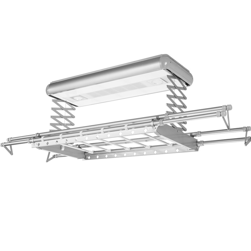 电动晾衣架澳雅乐遥控智能升降伸缩晾衣架室内阳台家用晾衣杆 四杆多功能带横杆