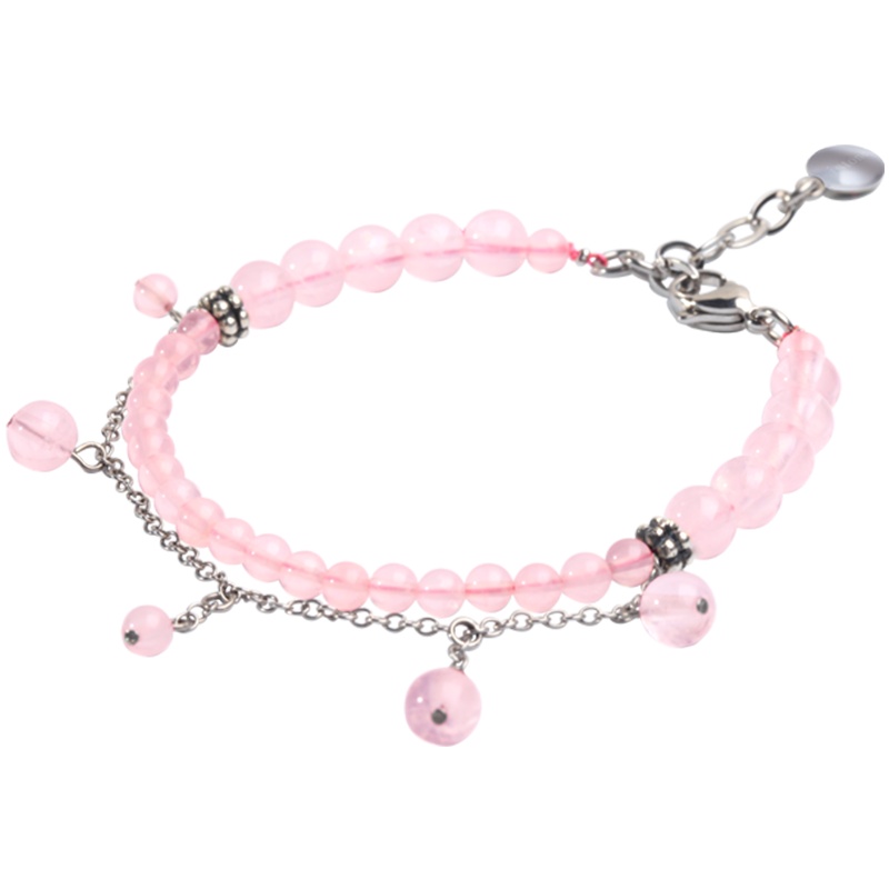 iSTONE石头记 合成紫水晶手链东陵玉红玛瑙手串女款手链 送女友节日礼物