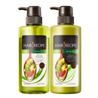 HAIR RECIPE 日本发之食谱无花果控油清爽丰盈洗护套装280ml洗发水+280g护发素 水果无硅油洗发露