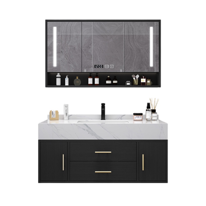 北欧轻奢大理石浴室柜组合卫浴套法耐装智能洗手洗脸池卫生间洗漱台盆