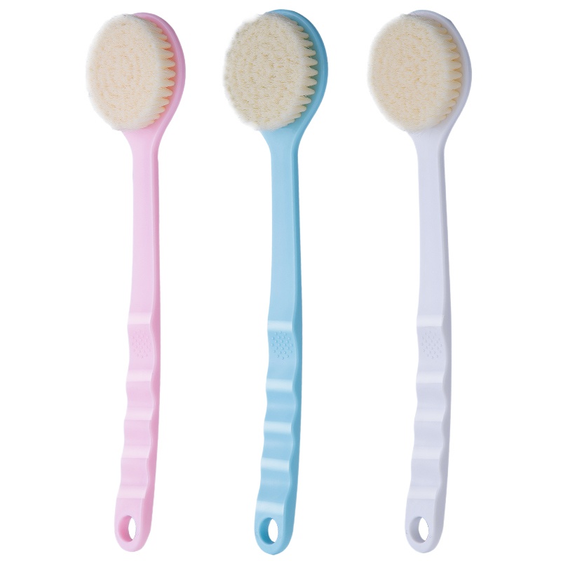 拼购 长柄软毛沐浴刷 随机装( 绿色粉色 蓝色) 1只装 搓泥去污洗浴刷沐浴搓背洗澡