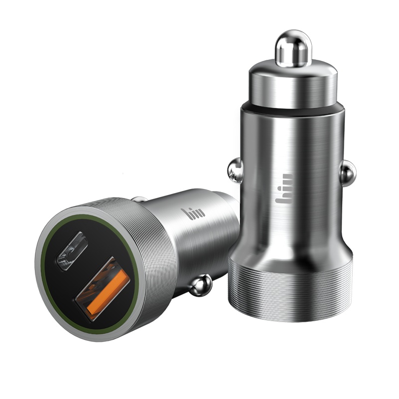 苏宁小Biu车载充电器快充PD20w汽车充QC3.0快充点烟器转换插头适用苹果12手机安卓手机