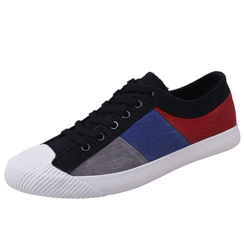 坚马夏季老北京布鞋男士一脚蹬男鞋子平底休闲懒人透气韩版潮流帆布鞋