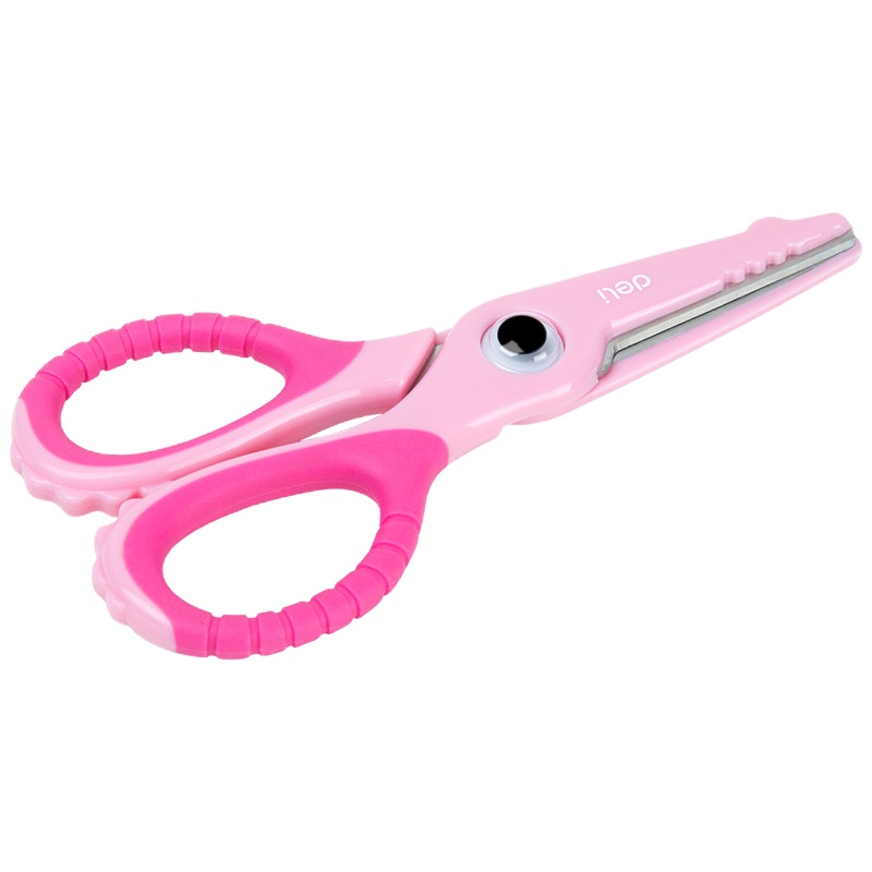 得力(deli)6071 学生手工卡通小鳄鱼剪刀 颜色随机 宁选