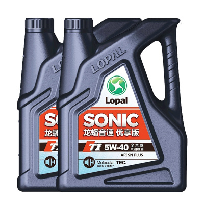 龙蟠SONIC T1全合成机油snplus 5W-40汽车发动机润滑油4L*2 新旧包装随机发