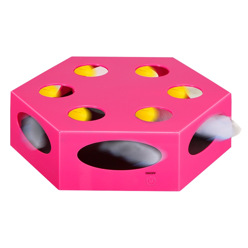 宠物互动用品逗猫玩具猫咪玩具啃咬抓痒蹭毛器塑料猫爪盒益智解压