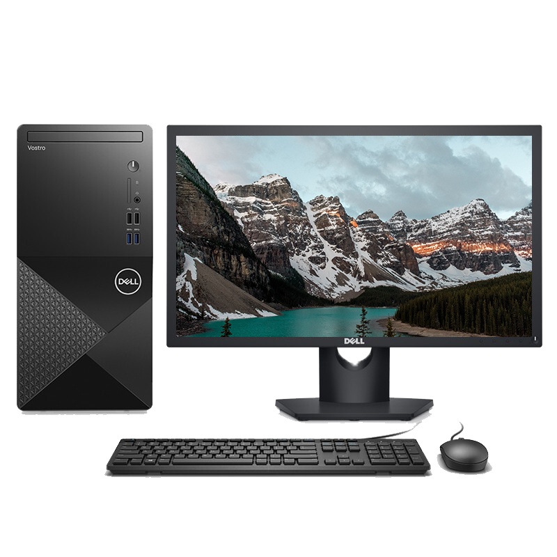 戴尔(DELL)成就3000系列 商用家用 台式机电脑19.5英寸屏 定制 (i3-10100 4GB 1TB+128GB 集显)企业办公 家用娱乐 网课学习