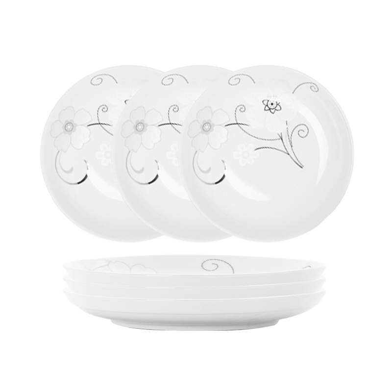 富昱景 碗碟餐具套装家用情侣碗陶瓷碗碟简约碗盘套装(6个装)