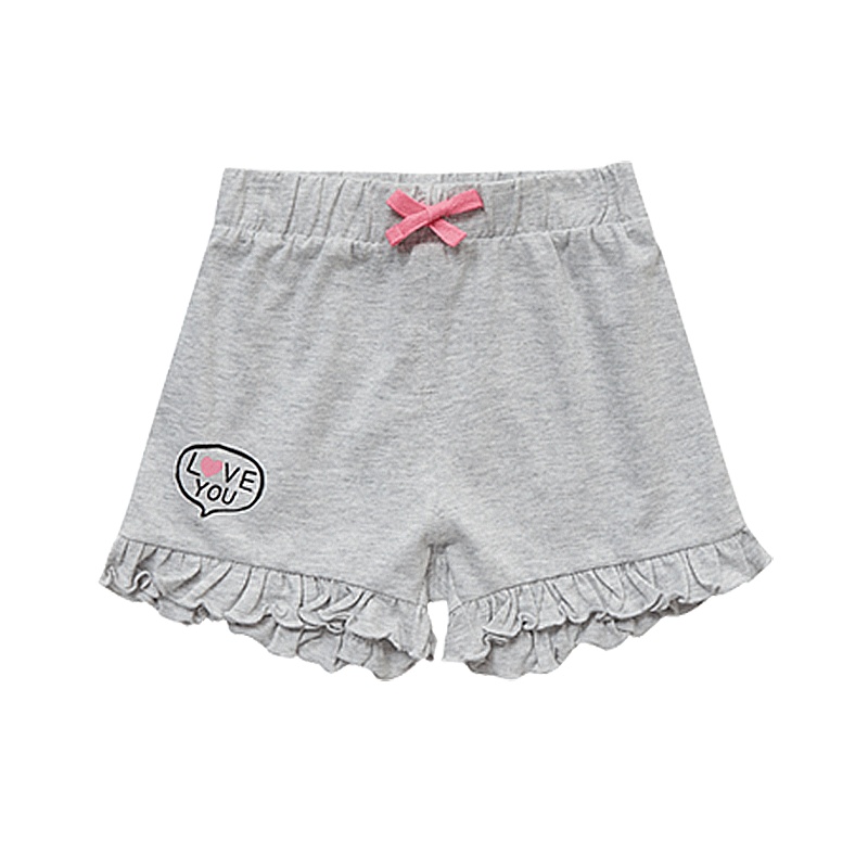 爬爬酷女纯棉百搭直筒休闲短裤