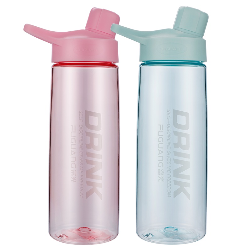 富光运动水杯塑料水杯便携水杯子女塑料杯健身可爱防摔简约随手杯