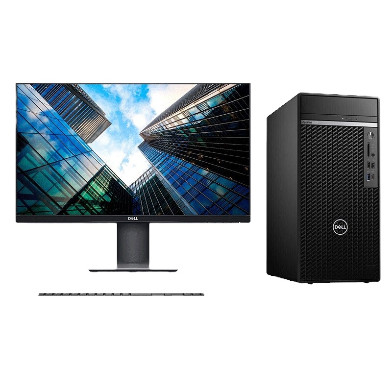戴尔(Dell)Optiplex5080MT商用电脑整机19.5寸显示器(I7-10700 8G 1T+128G 2G独