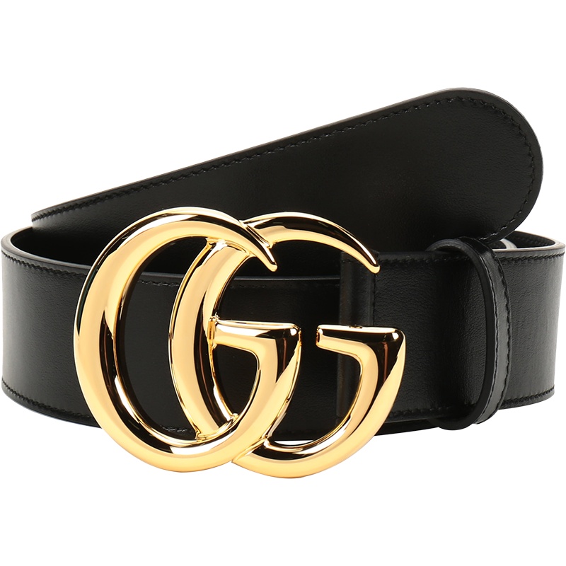 Gucci 古驰 女士 牛皮双G板扣式皮带腰带 400593 0YA0O