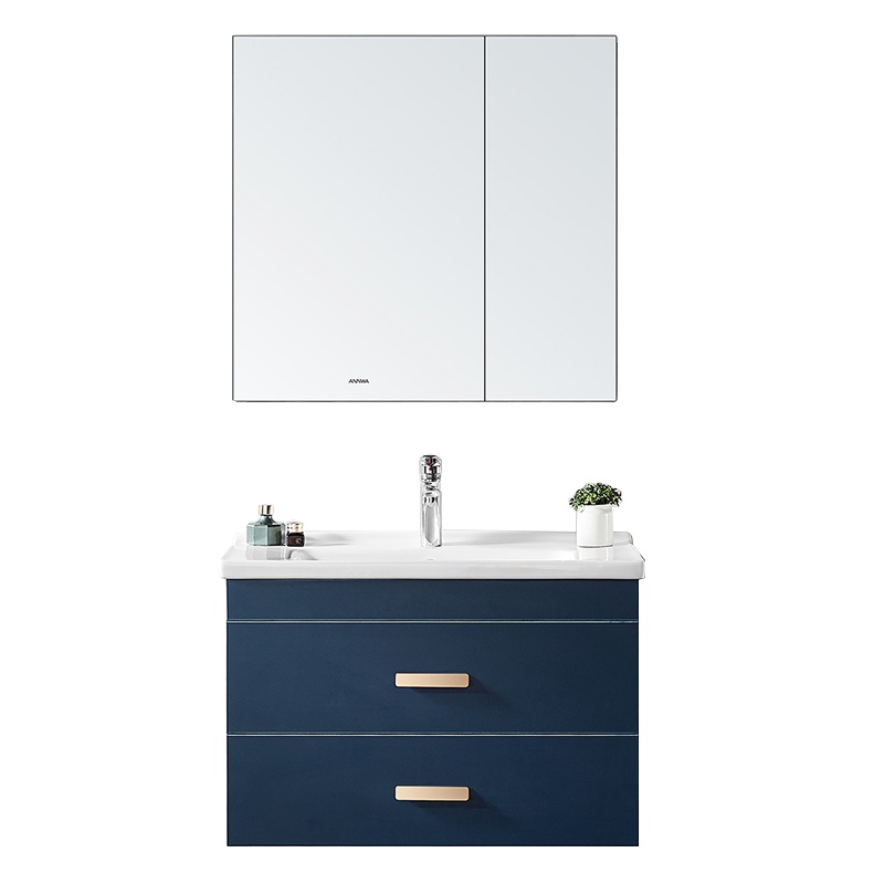 安华(ANNWA)浴室柜组合卫生间洗漱台镜厕所套装现代简约轻奢小户型洗手洗脸盆