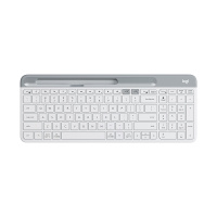 罗技(Logitech)K580 轻薄多设备无线蓝牙键盘轻薄办公游戏手机平pad电脑 白色