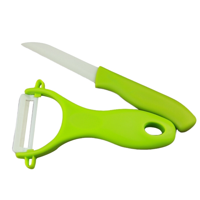 赠品陶瓷刀两件套陶瓷刀套装蔬果刨丝器水果刀带刀套小3寸(赠品不含安装和售后)颜色随机发出。