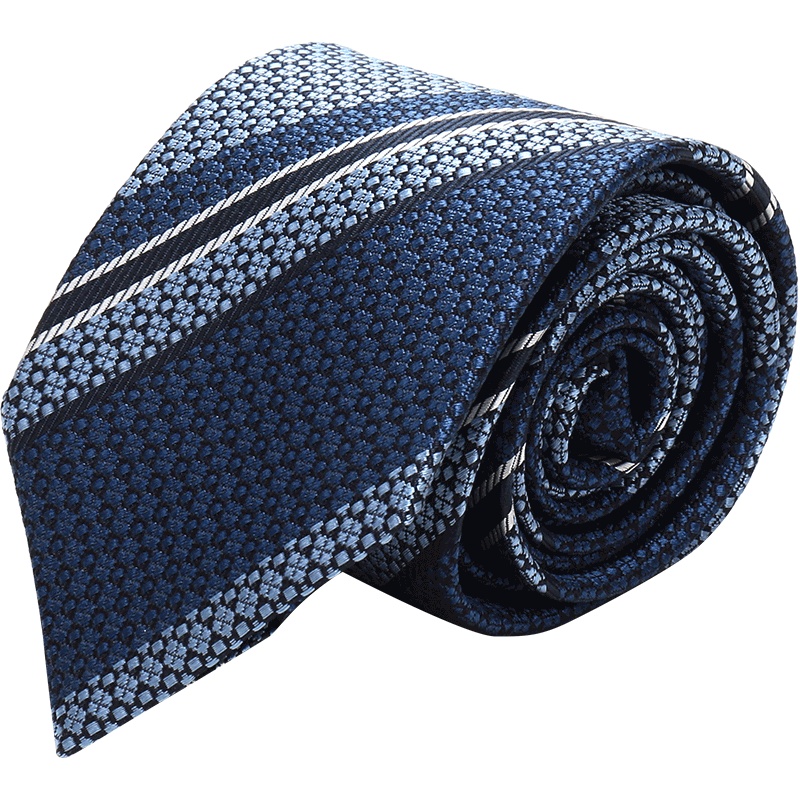 Ermenegildo Zegna 杰尼亚 男士条纹丝质领带 Z5E28 1L8