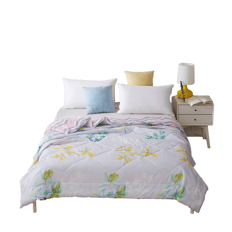 恒源祥家纺纤维夏凉被全棉凉爽被夏被夏季空调被全棉双人春秋薄被水洗