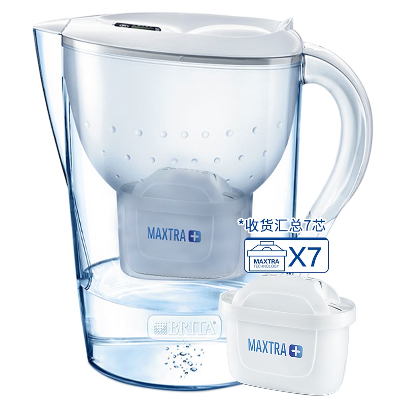 碧然德(BRITA)过滤净水器 家用滤水壶 净水壶 海洋系列3.5L白色一壶7芯装