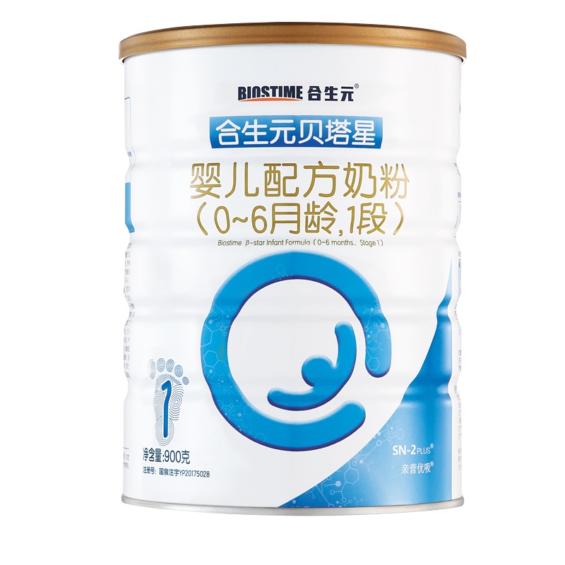 【19年9月左右产】合生元（BIOSTIME）贝塔星婴儿配方奶粉1段900克 6罐（0-6个月）法国原装进口宝宝牛奶粉