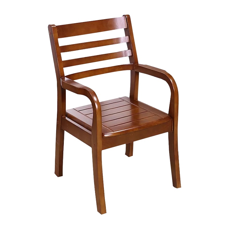 质凡办公椅实木椅子电脑会议老人扶手靠背书桌餐厅酒店休闲家用餐椅