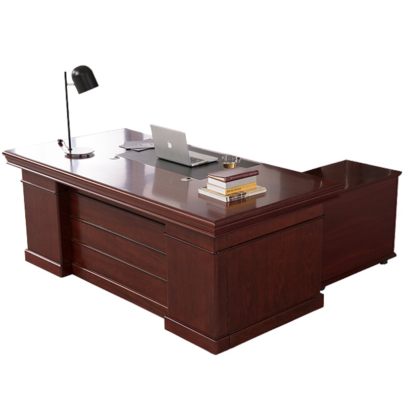 格具(GEJU)经理桌老板桌总裁桌主管桌油漆实木贴皮老板桌大班台