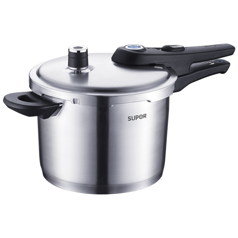 苏泊尔(SUPOR)蓝眼不锈钢压力锅高压锅快锅煲汤YW24L1 24cm 电磁炉燃气灶通用