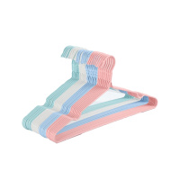富光拾喜 多功能防滑40cm浸塑衣架 颜色随机 8个/组(3组起售)