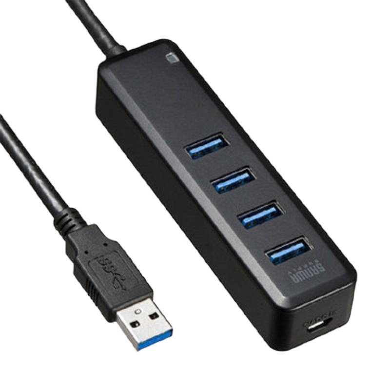 (HD)山业 USB-3H405BK 4口 USB3.0 磁铁吸附 集线器 (计价单位:个)