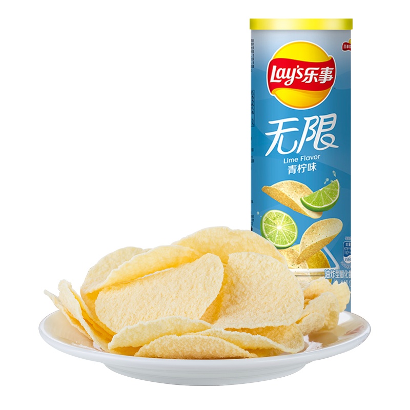 乐事 薯片桶装 104g青柠味