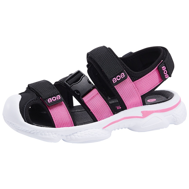 BOBDOG HOUSE巴布豆童鞋儿童凉鞋2019夏季新款中大童包头男童女童沙滩鞋子M6211