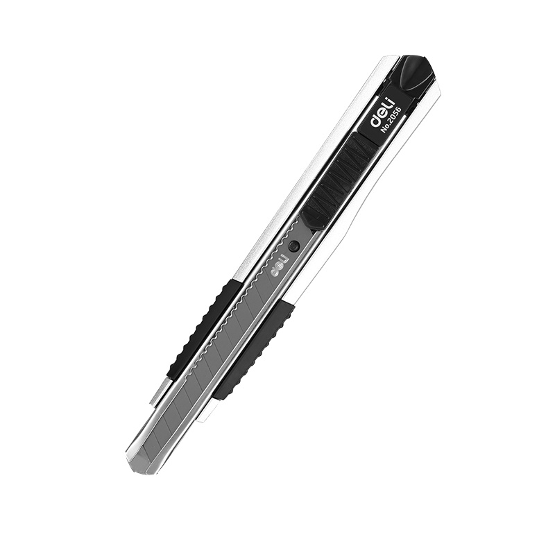 得力(deli)2056美工刀 2把锋利金属刀架小号裁纸刀切纸刀 锌合金刀壳