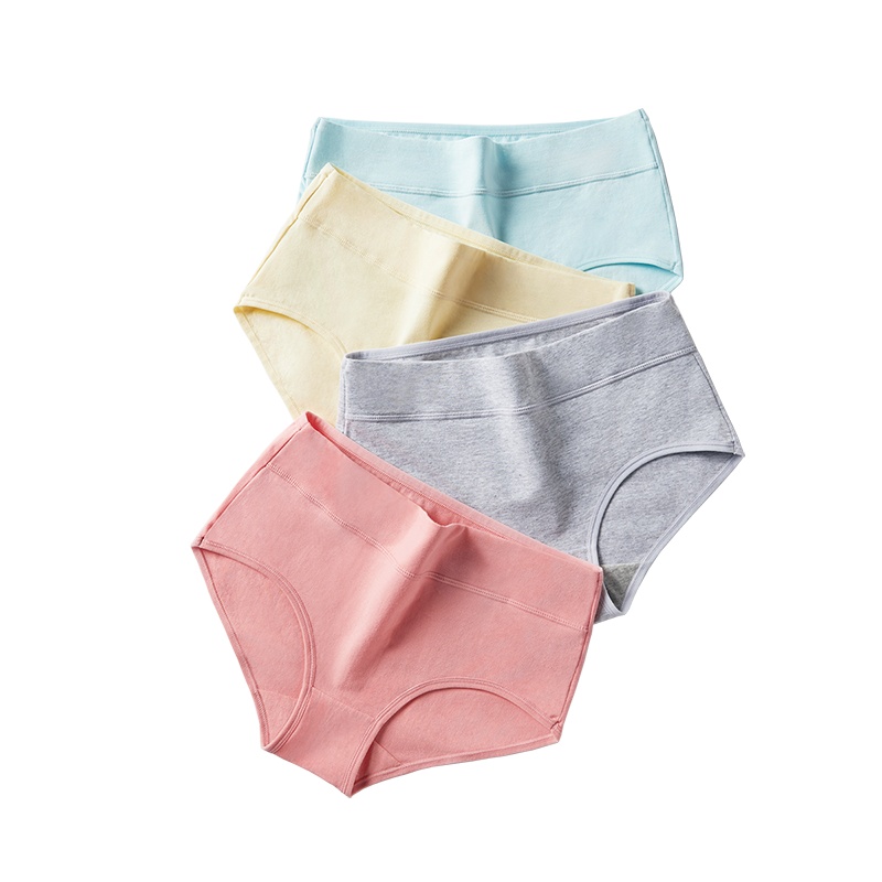 国民男装相思鸟四季新款纯色棉质中腰 四条装 女