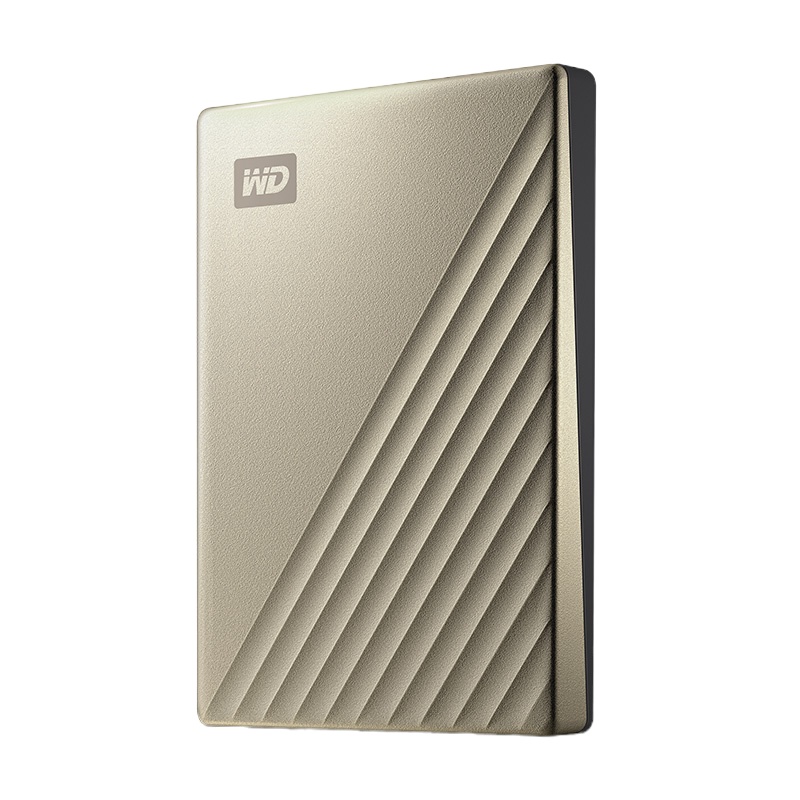 西部数据(WD)2TB Type-C移动硬盘My Passport Ultra2.5英寸 金色(硬件加密 自动备份)