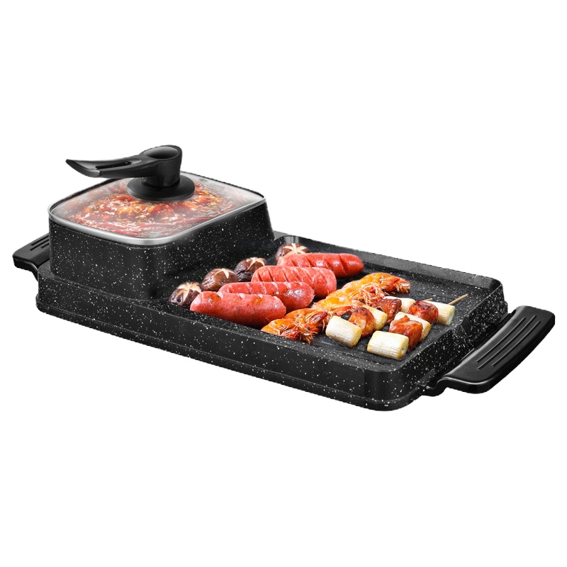 荣事达(Royalstar)涮烤两用一体机SK160C电烤盘电烤炉无烟烧烤炉家用电烤盘韩式铁板烧烤肉机锅烤鱼