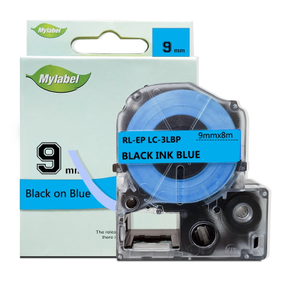 艾洁 9mm蓝底黑字标签色带 适用爱普生EPSON LW300;LW400;LW700;LW600P;LW1000P