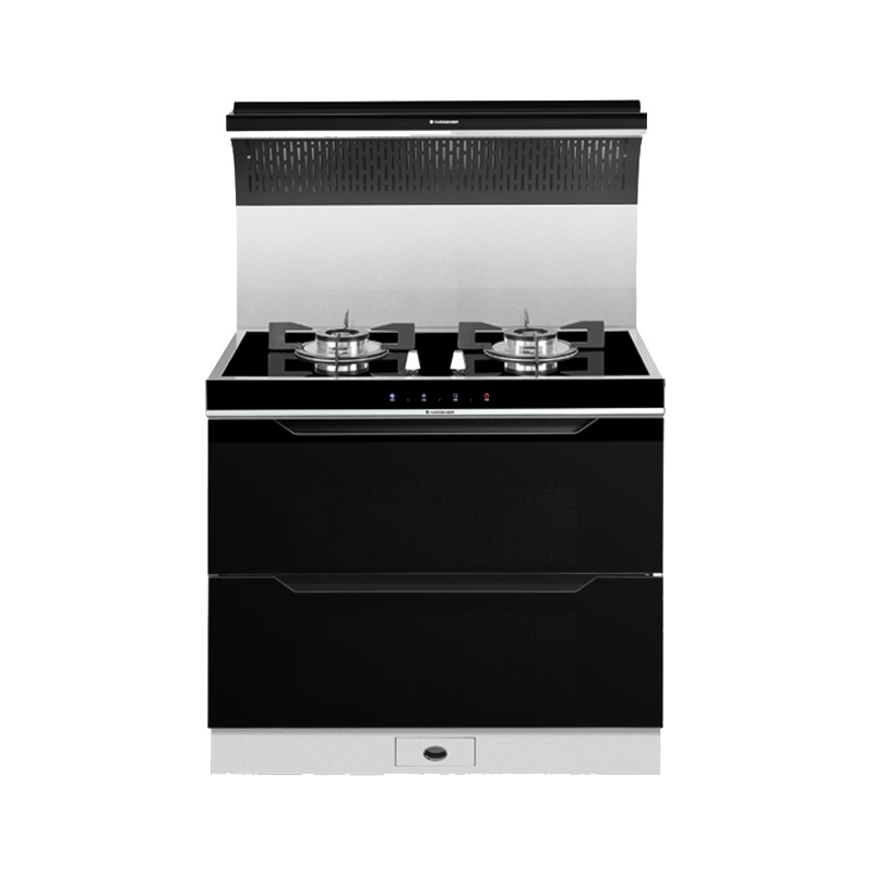 [曲面工艺]火星人集成灶JJZT-E52B/X 天然气 集成灶消毒柜 曲面拢烟抽油烟机燃气灶 烟灶消毒套餐一体灶 天然气