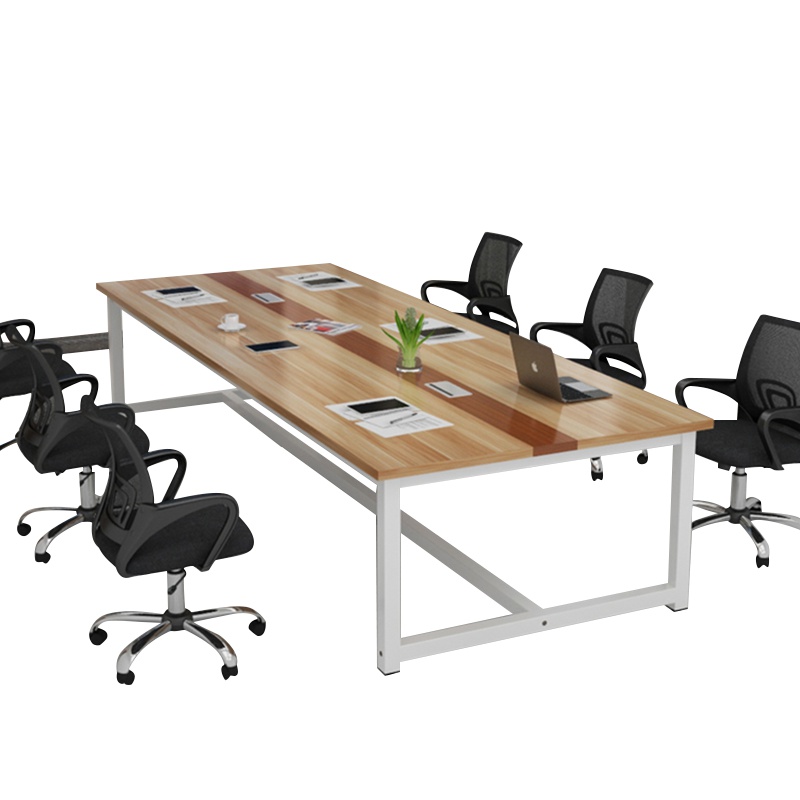 [晋美升]会议桌长桌简约现代职员办公桌工作台长方形桌子员工洽谈培训桌