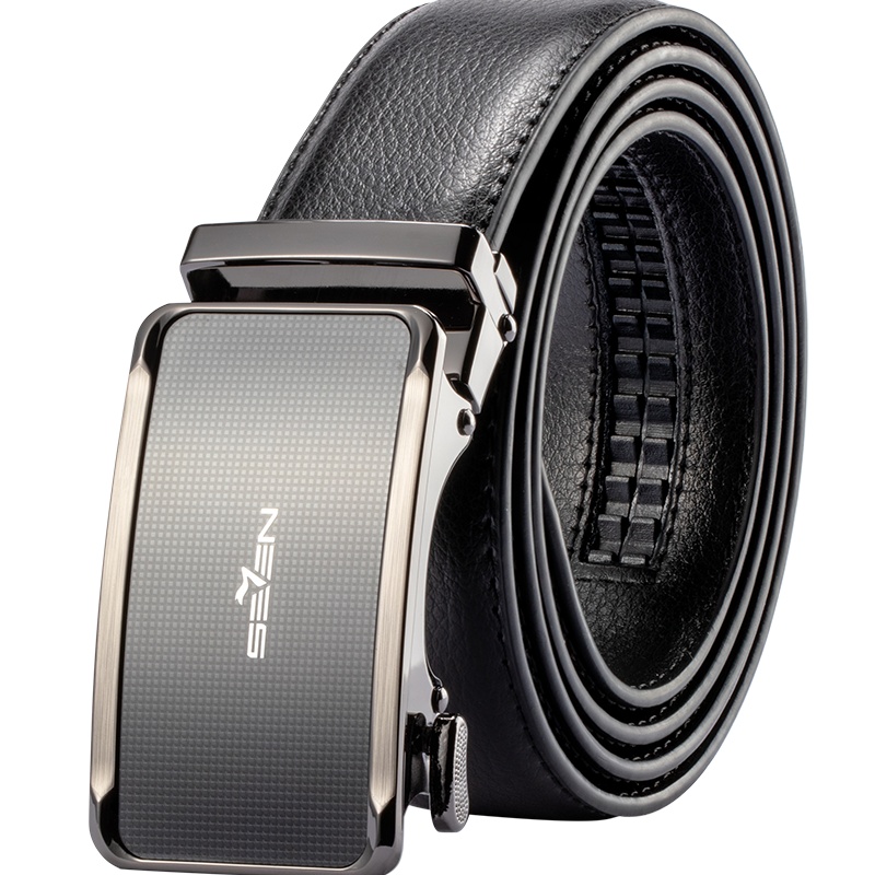 柒牌男士真皮皮带纯牛皮自动扣腰带百休闲男裤带送礼礼盒装