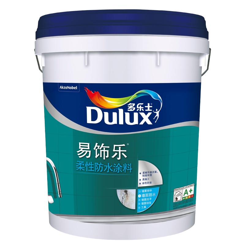 多乐士（Dulux）易饰乐防水涂料防水浆料卫生间防水材料 厨房阳台防水补漏胶浆柔性 JSIII 18kg