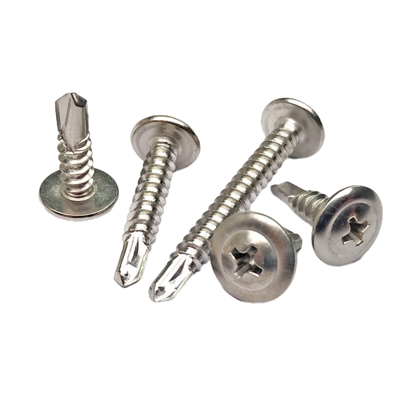 谐晟 410华司钻尾螺丝 十字大扁头钻尾螺丝钉自攻自钻圆头燕尾螺钉 4.8*32mm 100个 企业定制