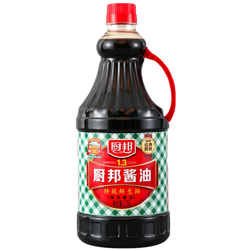 厨邦特级鲜味酿造酱油1.25L