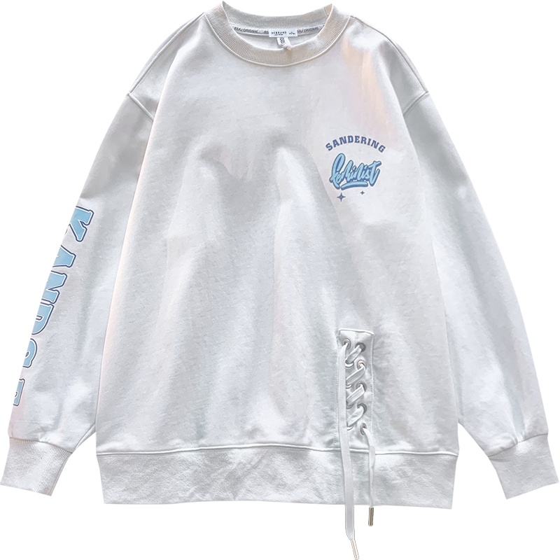 DEBRAND男士圆领卫衣春秋潮流时尚宽松上衣ins潮牌休闲学生打底衫