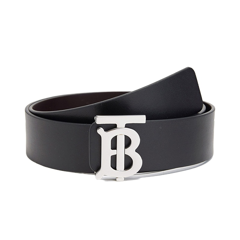 [20春夏新品]BURBERRY/博柏利 男士牛皮板扣腰带黑色105