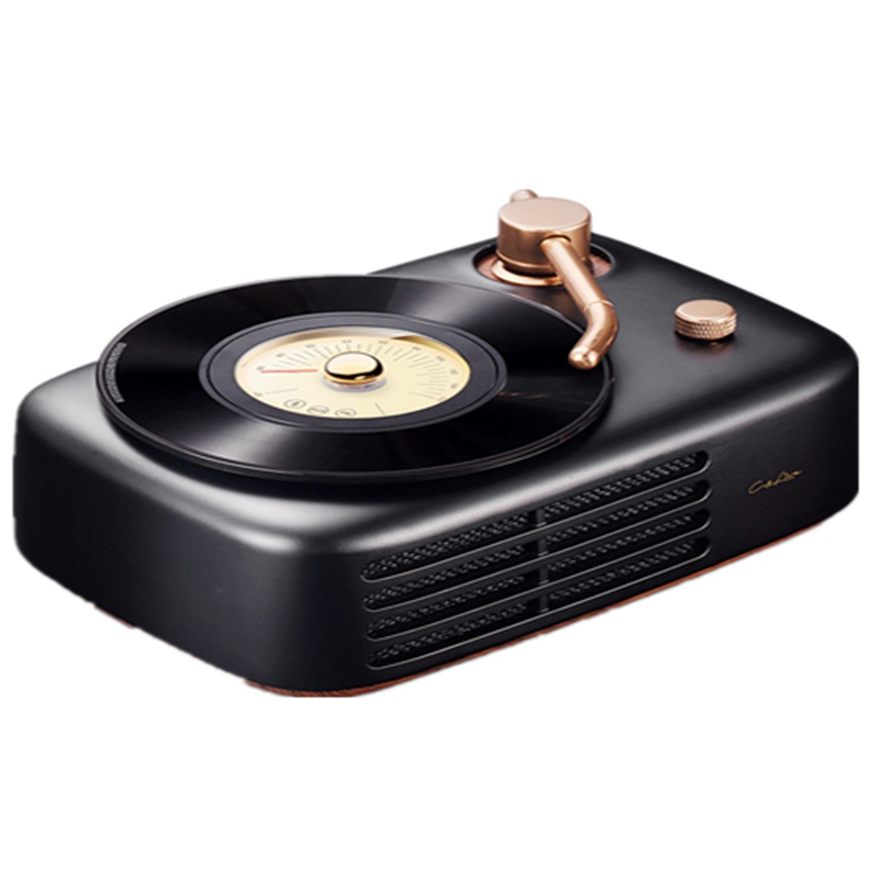 酷开(coocaa)Live-time迷你蓝牙音箱收音机2.0双声道复古留声音响(爵士黑)