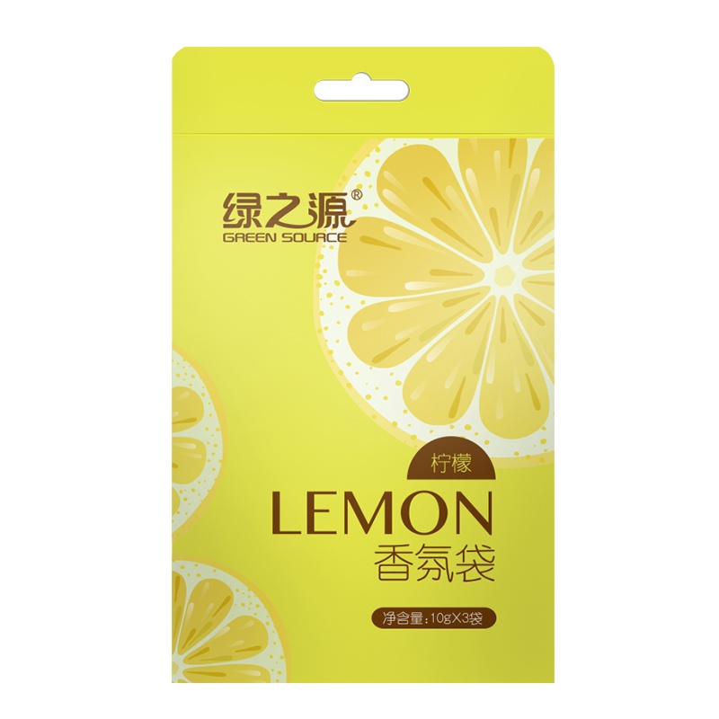 绿之源 (10g*3袋)柠檬香氛袋衣柜芳香剂室内精油香袋除味香包Z-0170